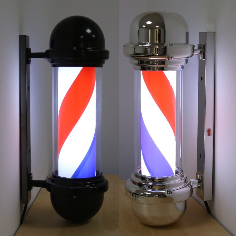 Barber Pole Led Light Barber Shop Sign Outdoor Lighting Red White Blue ...